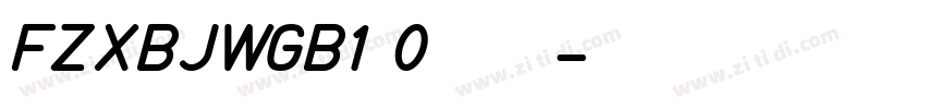 FZXBJWGB1 0下载字体转换